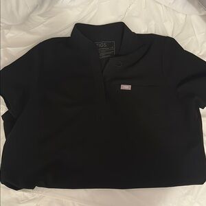 Figs Black Scrub Top